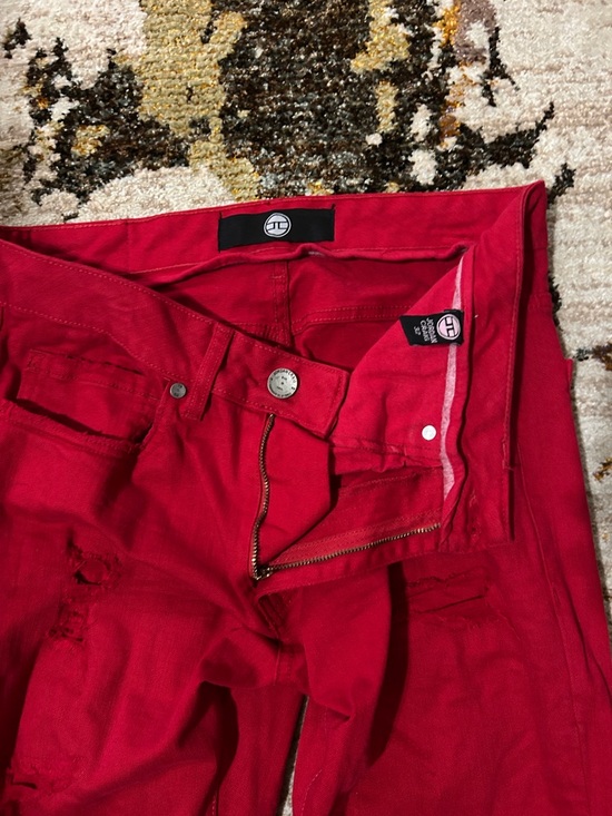 Jordan Craig Other - Jordan Craig Red Jeans with Black & White Logo Waistband 32